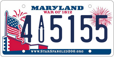 MD license plate 4AU5155