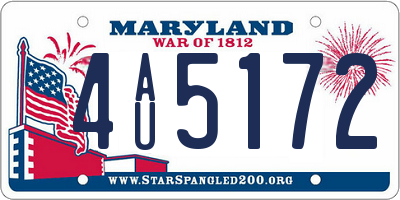 MD license plate 4AU5172