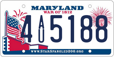 MD license plate 4AU5188