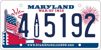 MD license plate 4AU5192