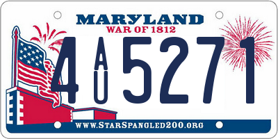 MD license plate 4AU5271