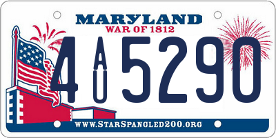 MD license plate 4AU5290