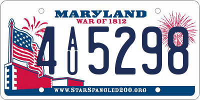 MD license plate 4AU5298