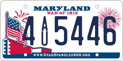 MD license plate 4AU5446