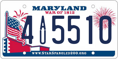 MD license plate 4AU5510