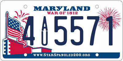 MD license plate 4AU5571
