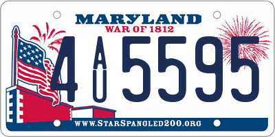MD license plate 4AU5595