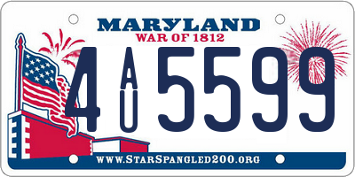 MD license plate 4AU5599