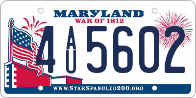 MD license plate 4AU5602