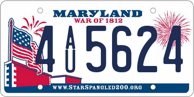 MD license plate 4AU5624