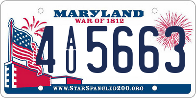 MD license plate 4AU5663