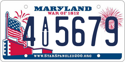 MD license plate 4AU5679