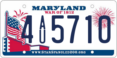 MD license plate 4AU5710