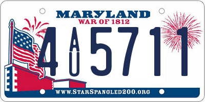 MD license plate 4AU5711