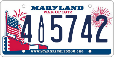 MD license plate 4AU5742