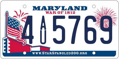 MD license plate 4AU5769