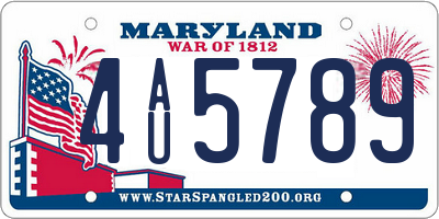 MD license plate 4AU5789