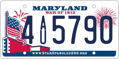 MD license plate 4AU5790