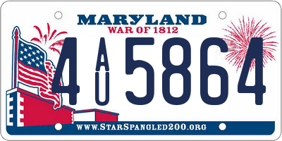 MD license plate 4AU5864