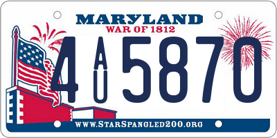 MD license plate 4AU5870