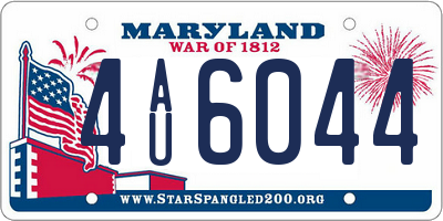 MD license plate 4AU6044