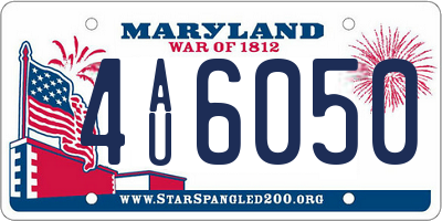 MD license plate 4AU6050