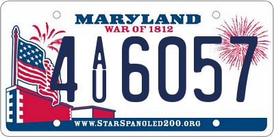 MD license plate 4AU6057