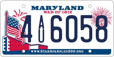 MD license plate 4AU6058