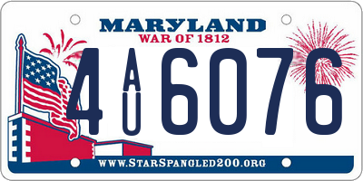 MD license plate 4AU6076