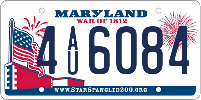 MD license plate 4AU6084