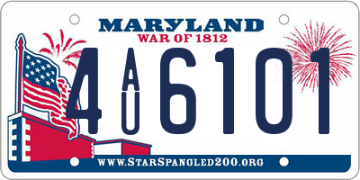 MD license plate 4AU6101