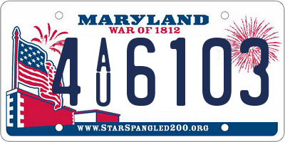 MD license plate 4AU6103