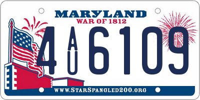 MD license plate 4AU6109