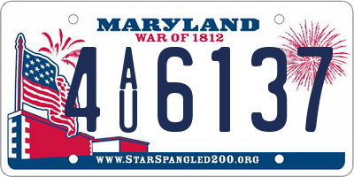 MD license plate 4AU6137