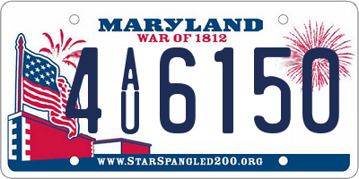 MD license plate 4AU6150