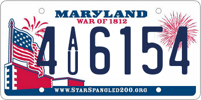 MD license plate 4AU6154