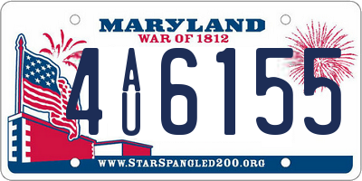 MD license plate 4AU6155