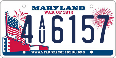 MD license plate 4AU6157
