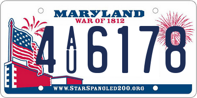 MD license plate 4AU6178