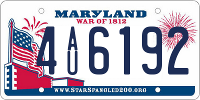 MD license plate 4AU6192