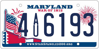 MD license plate 4AU6193