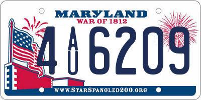 MD license plate 4AU6209