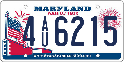 MD license plate 4AU6215