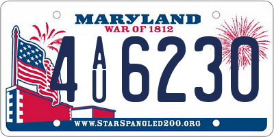 MD license plate 4AU6230