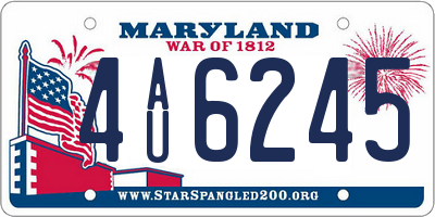 MD license plate 4AU6245