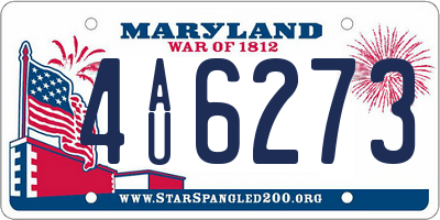 MD license plate 4AU6273