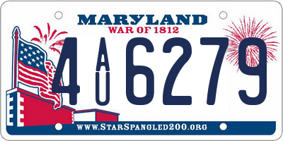 MD license plate 4AU6279
