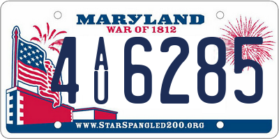 MD license plate 4AU6285