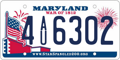 MD license plate 4AU6302