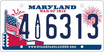 MD license plate 4AU6313